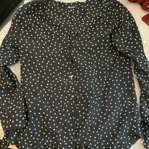 Madewell - Star Tie Silk Sleeve Blouse (size XS)